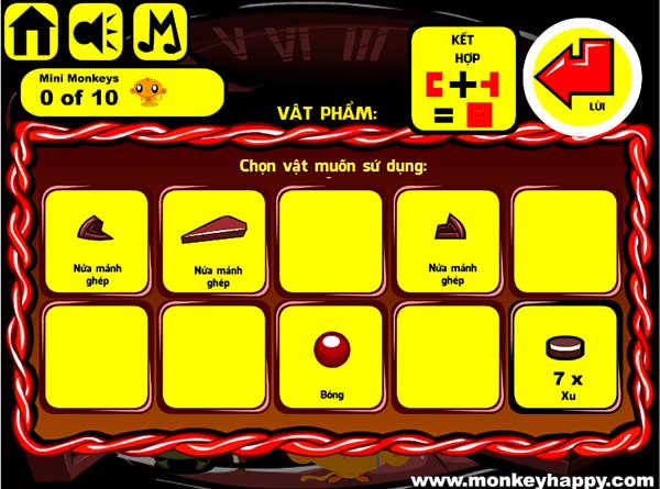 Các vật đã thu thập được