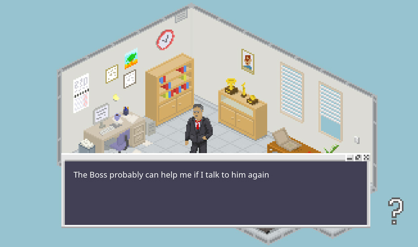 Bấm dấu ? ở góc phải màn hình để nhận được gợi ý.