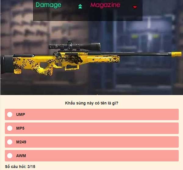 Chọn đáp án đúng