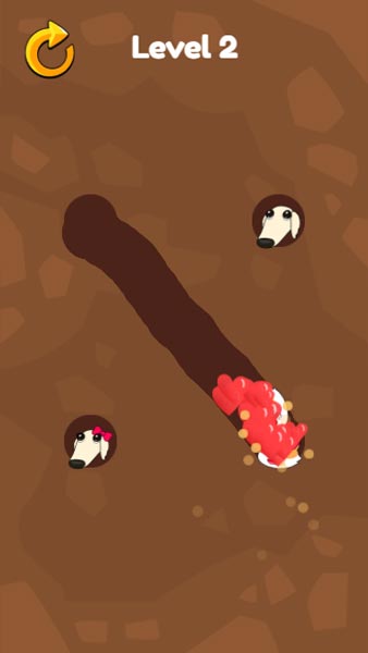 Bấm để vẽ đường đào đất giúp Doge