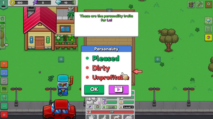 Mỗi thú cưng sẽ có các đặc điểm khác nhau.