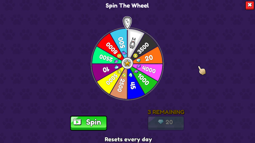 Vòng quay thưởng.