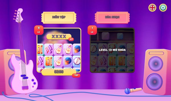 Chơi game Ghép ô âm nhạc - GameVui