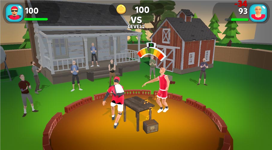 Nhấn chuột để tát đối thủ.