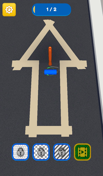 Vẽ sơn theo hình dán.