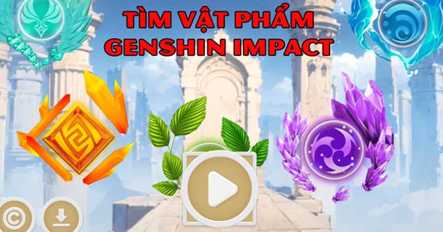 Tìm vật phẩm Genshin Impact