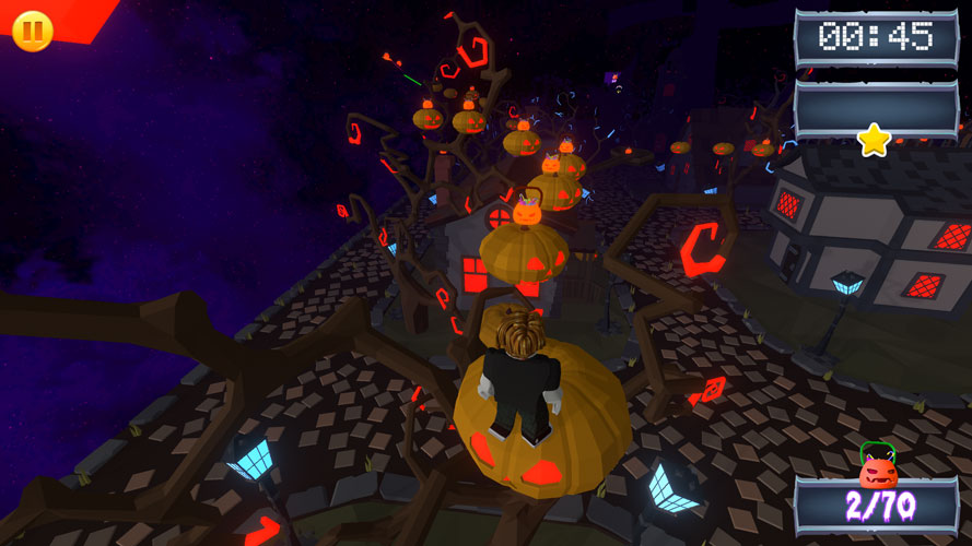 Nhiệm vụ của bạn là nhảy qua các chướng ngại vật và thu thập kẹo.