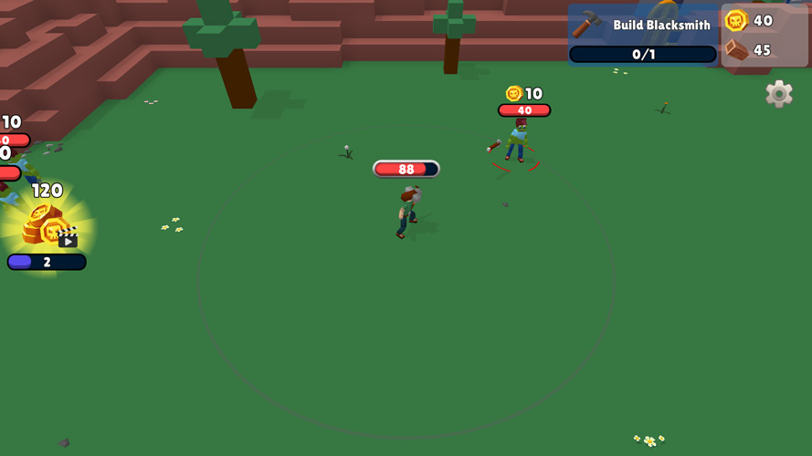 Tiêu diệt các zombies để nhận được vàng.