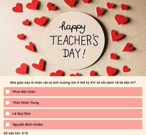 Chọn đáp án đúng