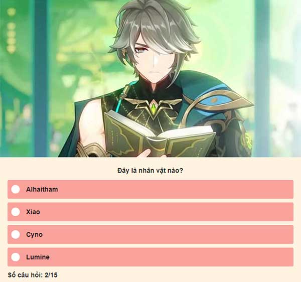 Chọn đáp án đúng