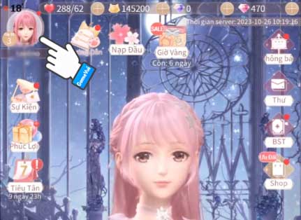 Chạm vào ảnh đại diện