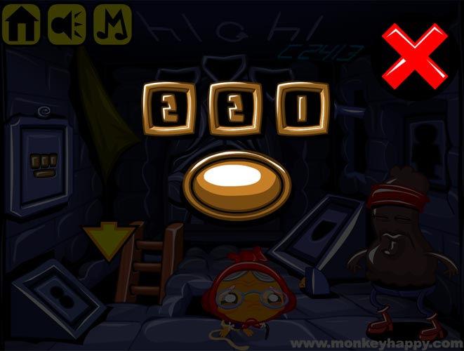 Hãy để ý các gợi ý trên bức tường để giải đố nhé!