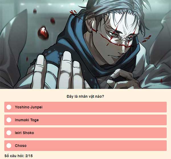 Chọn đáp án đúng