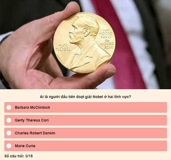 Chọn đáp án đúng