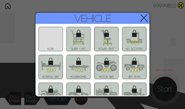 Mua và sử dụng thêm các loại xe, phương tiện trong Game