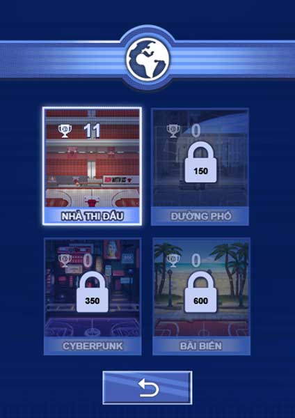 Mở khóa địa điểm thi đấu mới