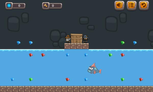 Giúp 2 người thợ mỏ thu thập tất cả những viên đá quý, kim cương