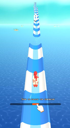 Giữ chuột và di chuyển trái phải để di chuyển nhân vật.