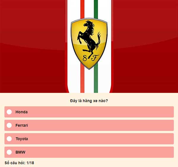 Chọn đáp án đúng