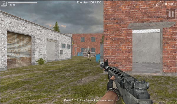 Điều khiển tay súng di chuyển cẩn thận