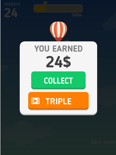 Bay càng cao sẽ nhận càng được nhiều xu.