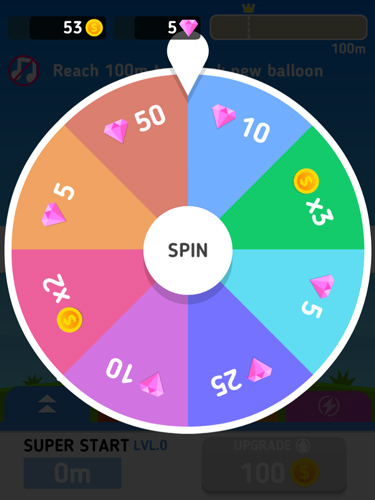 Vòng quay thưởng quà mỗi ngày.