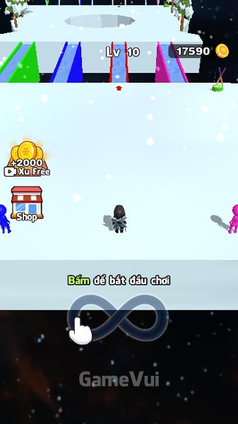 Chơi game Stickman lăn cầu tuyết - GameVui