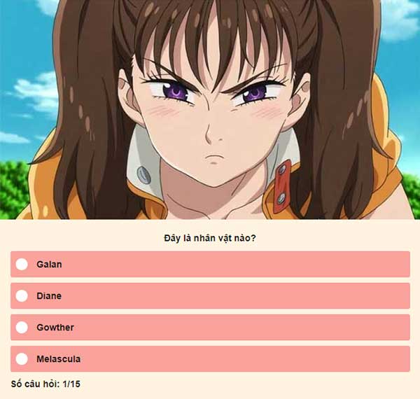 Chọn đáp án đúng