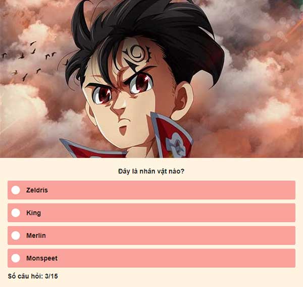 Chọn đáp án đúng