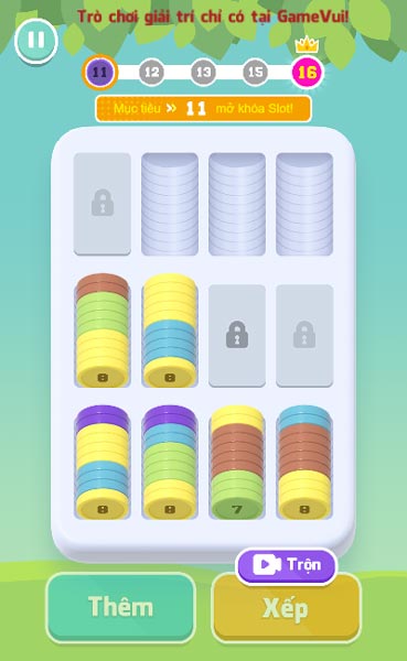 Hợp nhất, sắp xếp và phân loại những đồng tiền xu