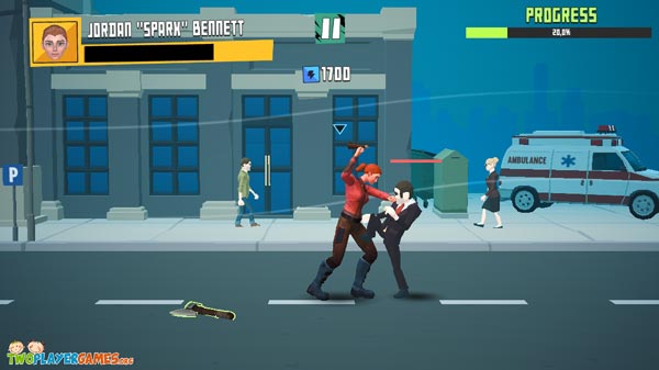 Dùng Combo chiến đấu và hạ gục kẻ xấu găng tơ