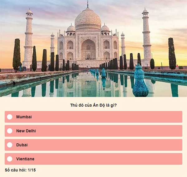 Chọn đáp án đúng