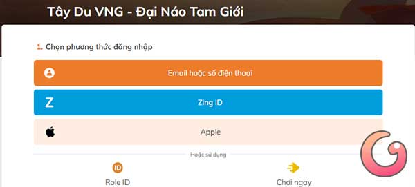 Đăng nhập tài khoản