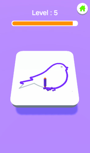 Giữ chuột để vẽ hình.