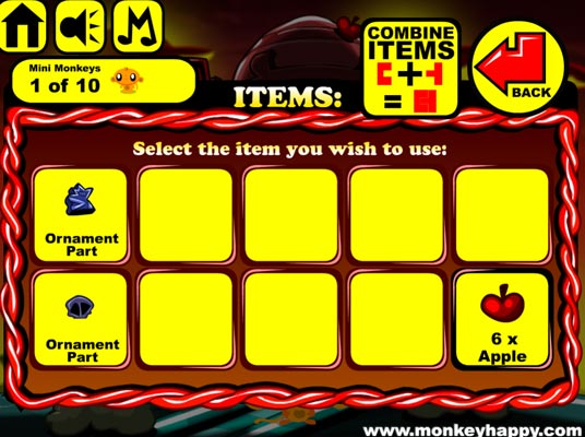 Sử dụng hoặc ghép các đồ vật.