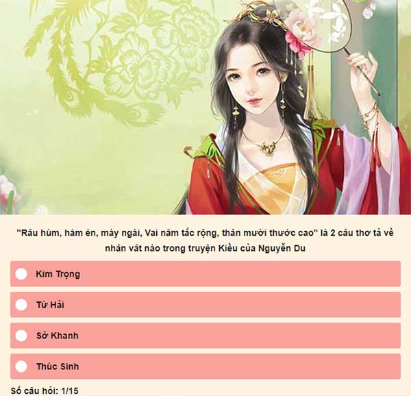 Chọn đáp án đúng