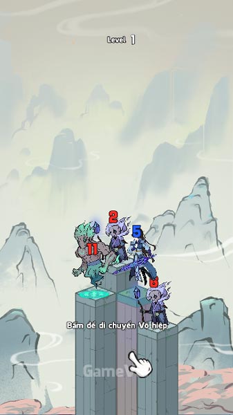 Hãy chú ý đến vị trí của võ hiệp và ma thú