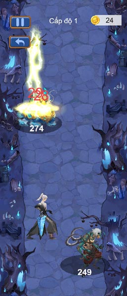 Nâng cấp sức mạnh cho nhân vật võ hiệp