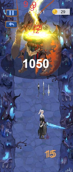 Chiến đấu với những con trùm Boss cực mạnh ở cuối mỗi cấp độ