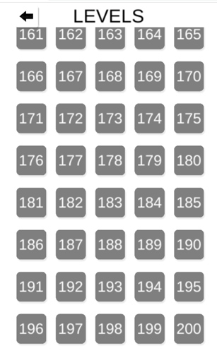 Game có tất cả 200 màn chơi với độ khó khác nhau.