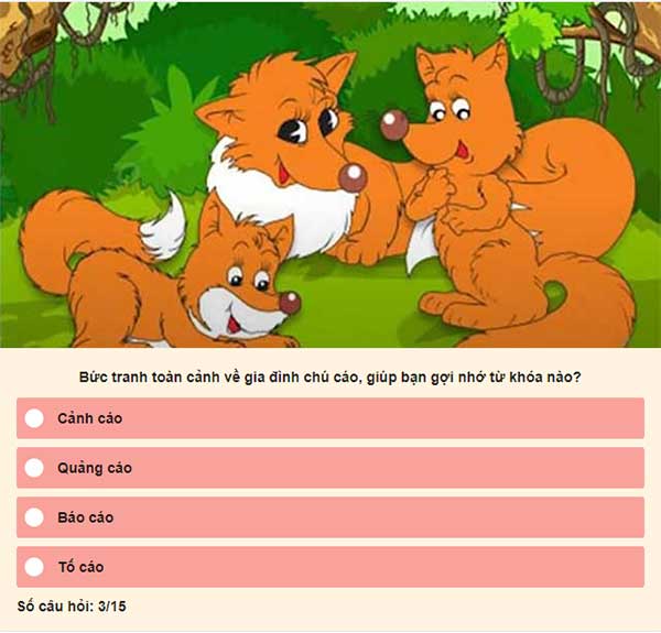 Chọn đáp án đúng