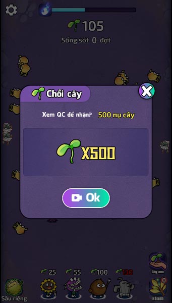 Nhận thêm năng lượng cây thần