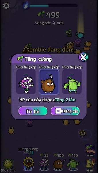 Nâng cấp sức mạnh để tăng chỉ số