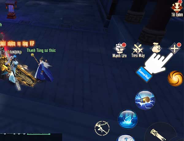 Chạm vào biểu tượng dấu cộng