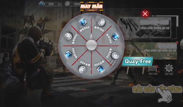 Vòng quay may mắn nhận nhiều kim cương