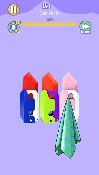 Đã làm sạch món đồ chơi dao cà rốt