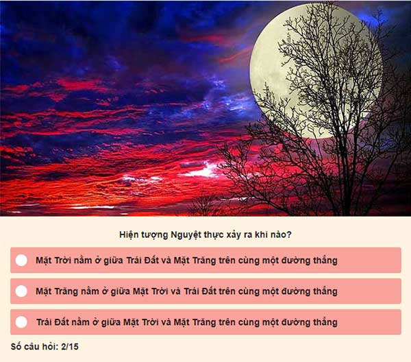 Chọn đáp án đúng