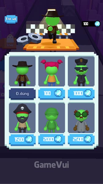 Có nhiều mẫu Skin nhân vật Stickman người que trong Shop cửa hàng