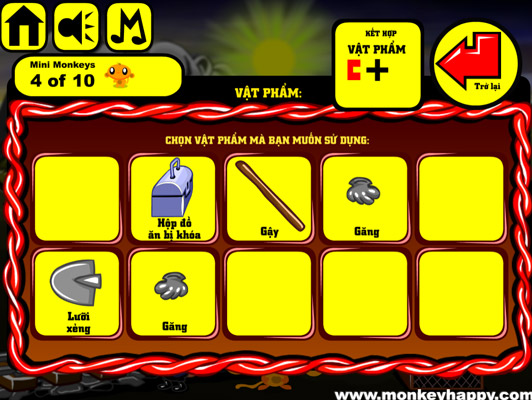 Ghép hoặc sử dụng các vật phẩm.