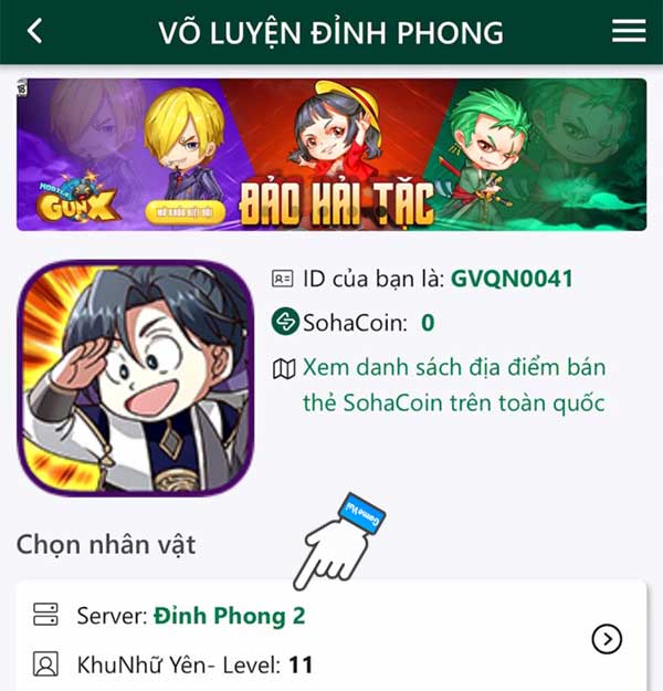 Chọn nhân vật